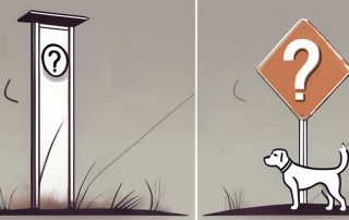 A dog on a leash