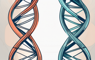 Two insurance policies intertwined like a dna helix to symbolize the concept of cross-insurance