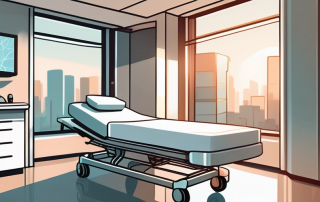 A private hospital room with various premium facilities like a comfortable bed
