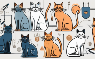 A variety of different cat breeds