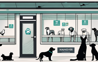 A veterinary clinic in hannover with various pets such as dogs