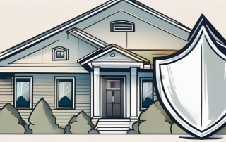 A house with a protective shield symbolizing a life insurance policy