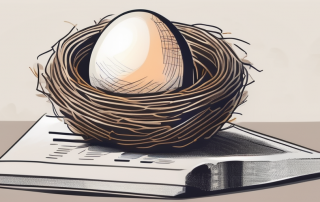 A life insurance policy document resting on a nest egg