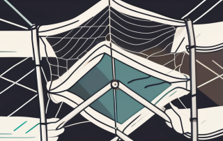 Two life insurance policy documents intertwined with a safety net below them