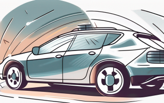 A car protected under a translucent shield
