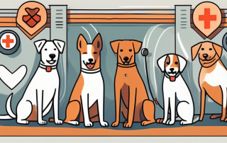 A variety of dog breeds happily playing together in a safe and secure environment