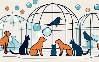 Various domestic animals like dogs