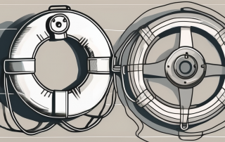 A lifebuoy and a safe