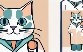 A cat wearing a stethoscope and a doctor's coat