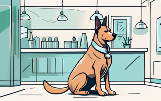A well-groomed dog wearing a stethoscope around its neck
