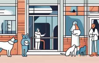 A variety of pets including a dog