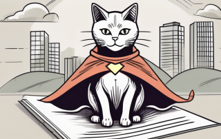 A cat wearing a superhero cape