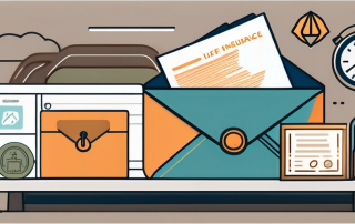 A life insurance policy envelope on a desk