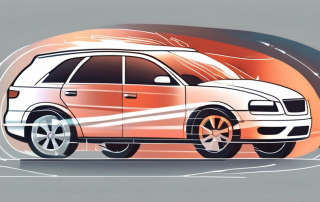 A car protected under a semi-transparent shield