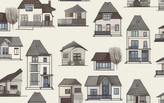 A variety of architectural styles of homes