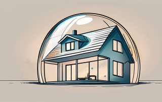 A house with a protective bubble around it
