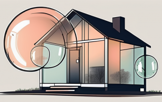A house with a protective bubble around it