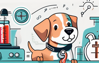 A dog wearing a stethoscope around its neck