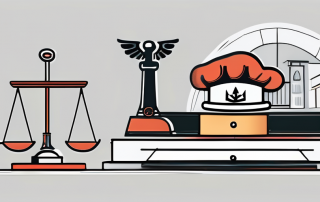 A balance scale where on one side there are various symbols of different professions (like a stethoscope