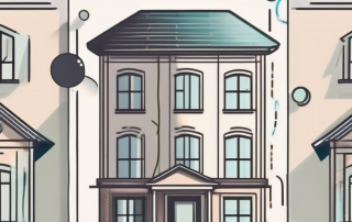 A residential building with a protective bubble around it