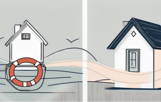 A safety box with a lifebuoy and a house inside