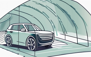 A car under a protective shield