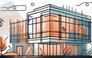 A residential building with a protective shield symbolizing the concept of insurance