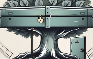 A secure vault with a key