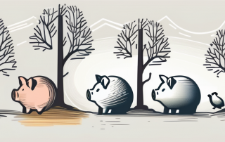 Various types of retirement savings options like a piggy bank
