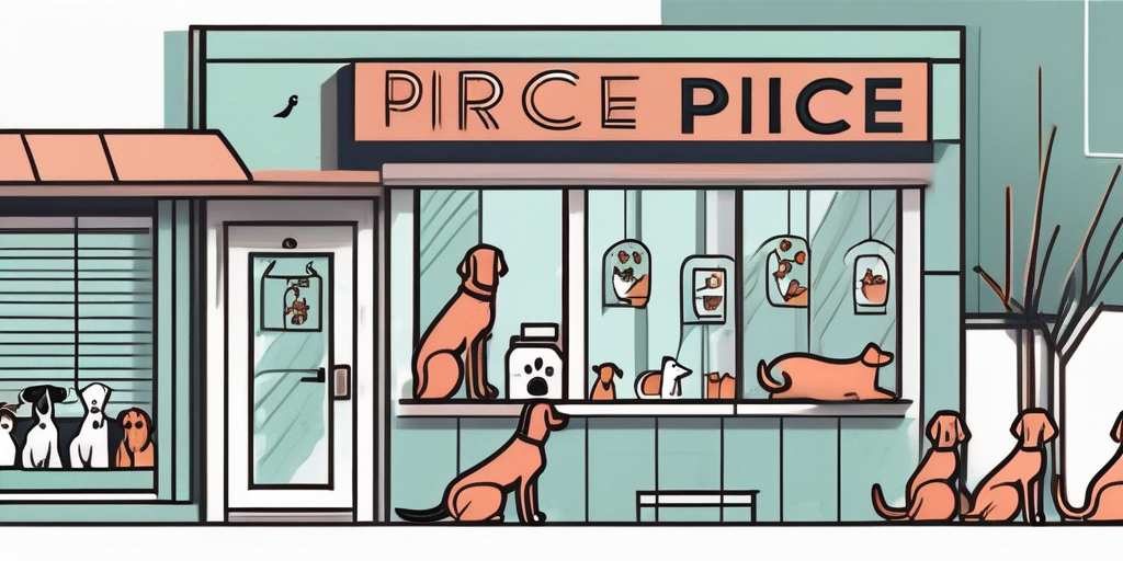 A veterinary clinic with a sign indicating increased prices