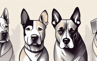 Several different dog breeds