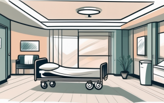 A private hospital room with luxurious amenities
