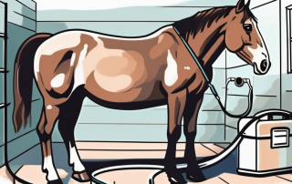 A horse in a stable