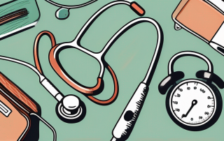 Several medical tools like a stethoscope