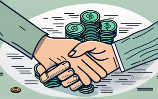 A life insurance policy document being exchanged for a pile of coins