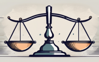 A balanced scale with a will on one side and a shield on the other