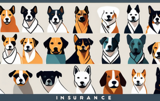 A variety of dog breeds with different collars