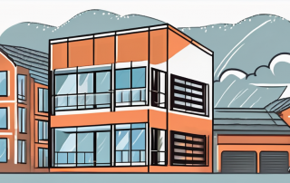 A residential building being protected from various elements such as fire