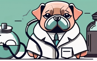 A dog wearing a stethoscope and a doctor's coat