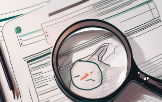 A life insurance policy document with a magnifying glass over it