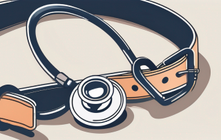 A stethoscope draped over a dog collar