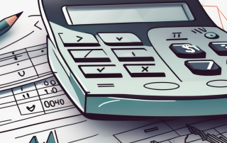 A calculator next to an insurance policy document