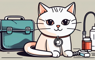A cat wearing a stethoscope