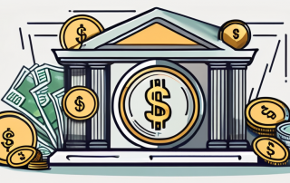 A safe filled with coins and bills