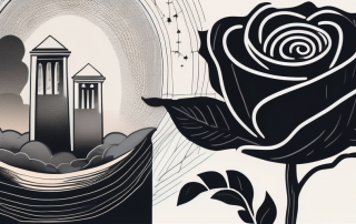 A life insurance policy next to a symbolic representation of death