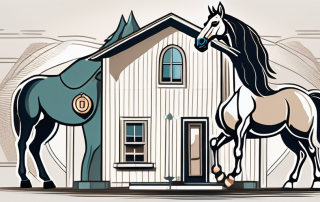 A horse standing majestically