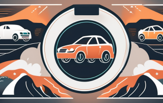 A car with a protective shield around it