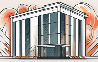 A building enveloped by a protective shield