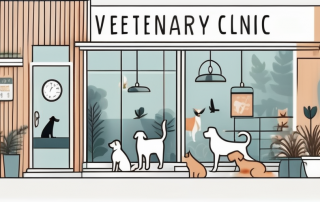 A veterinary clinic with a visible sign indicating 24/7 service