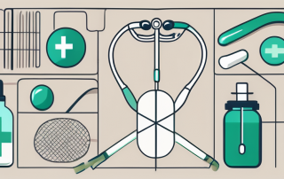 A safety net under a medical cross symbol
